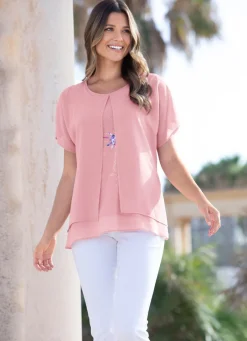 Damen Mona Tuniken|Basics<Tunika mit dekorativem Motiv-Druck