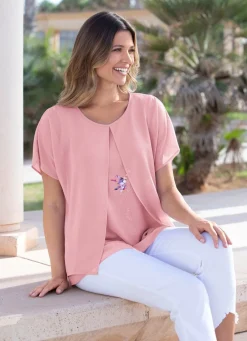Damen Mona Tuniken|Basics<Tunika mit dekorativem Motiv-Druck