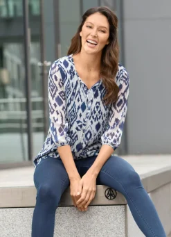 Damen Mona Tuniken<Tunika mit farbbrillantem Druck