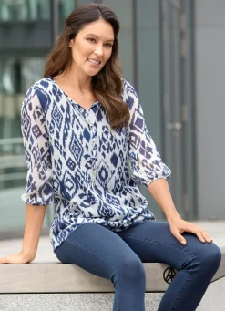 Damen Mona Tuniken<Tunika mit farbbrillantem Druck