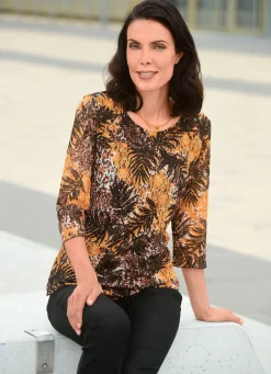 Damen Mona Tuniken<Tunika mit transparenten Ärmeln
