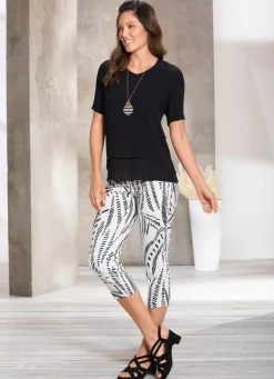 Damen Mona Tuniken|Basics<Tunika mit V-Ausschnitt