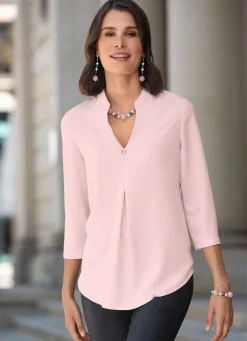 Damen Mona Tuniken|Basics<Tunika mit V-Ausschnitt