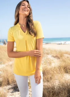 Damen Mona Tuniken|Basics<Unifarbene Shirt-Tunika