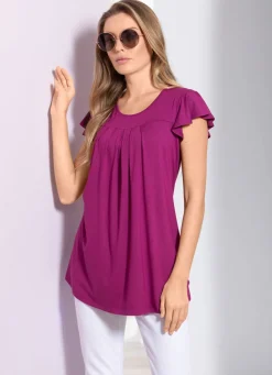 Damen Mona Tuniken|Basics<Unifarbene Shirt-Tunika