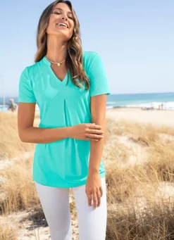 Damen Mona Tuniken|Basics<Unifarbene Shirt-Tunika