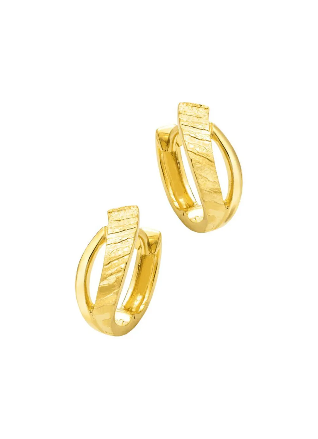 Best Vergoldete Klappcreolen aus Silber Damen Ohrschmuck