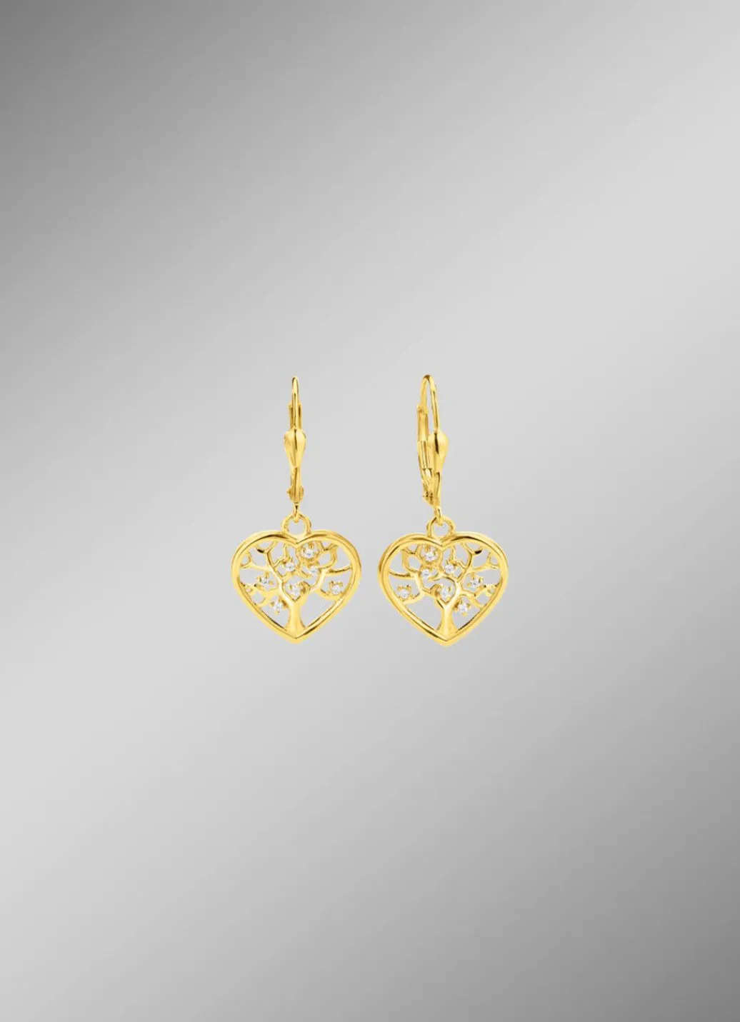 Damen Mona Ohrschmuck<Vergoldete Ohrringe mit Zirkonia