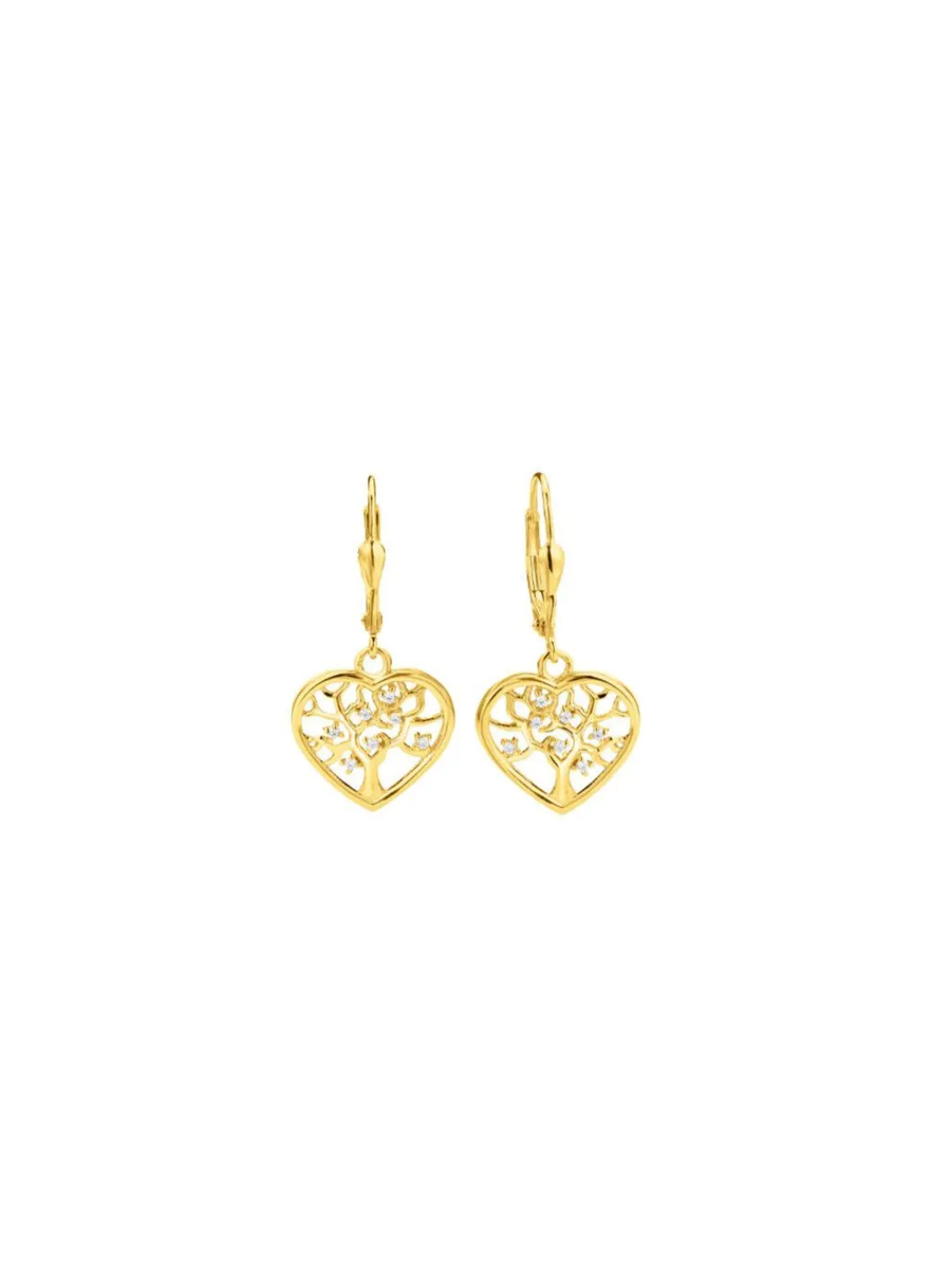 Damen Mona Ohrschmuck<Vergoldete Ohrringe mit Zirkonia