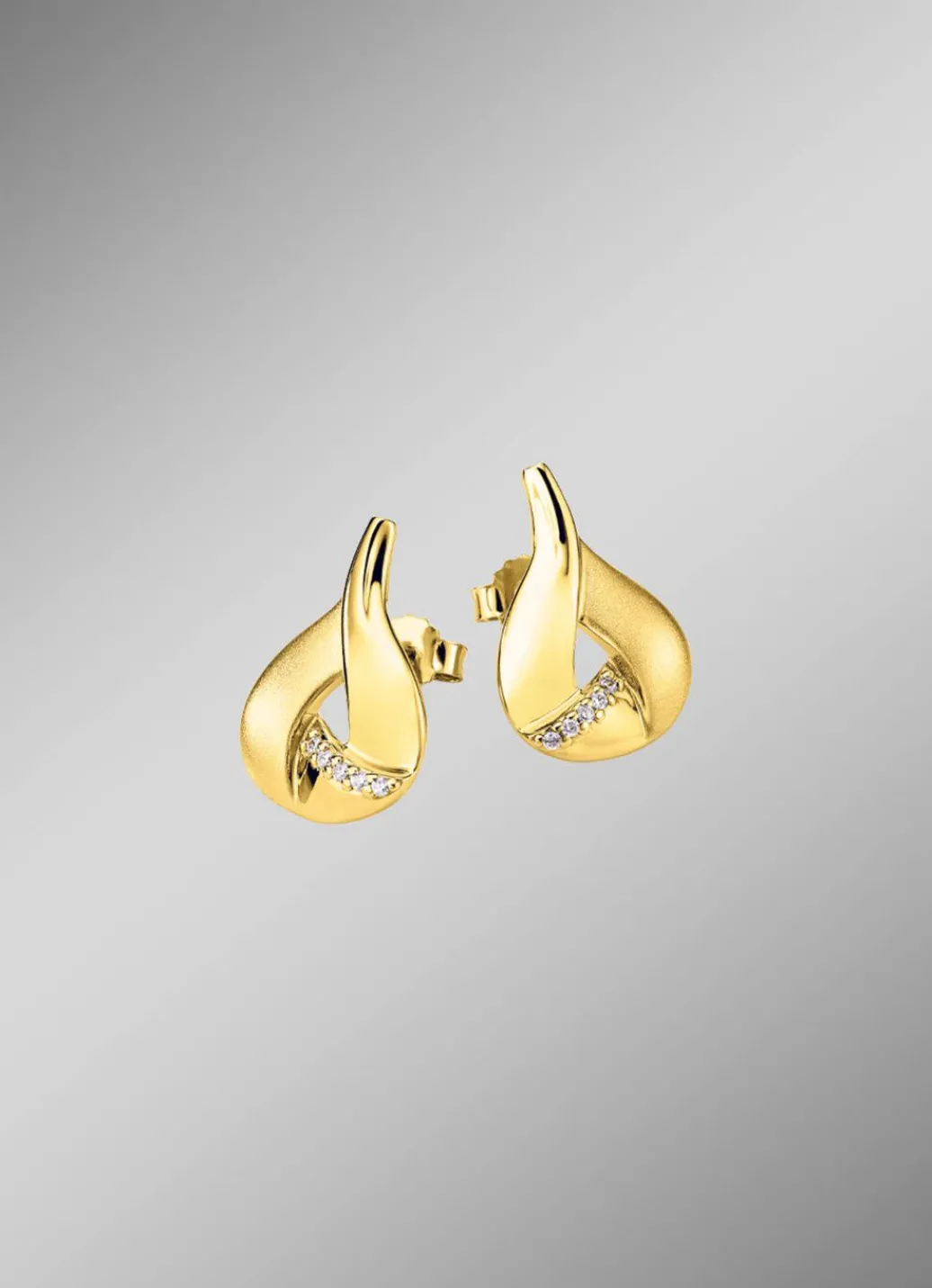 Online Vergoldete Ohrstecker mit Zirkonia Damen Ohrschmuck