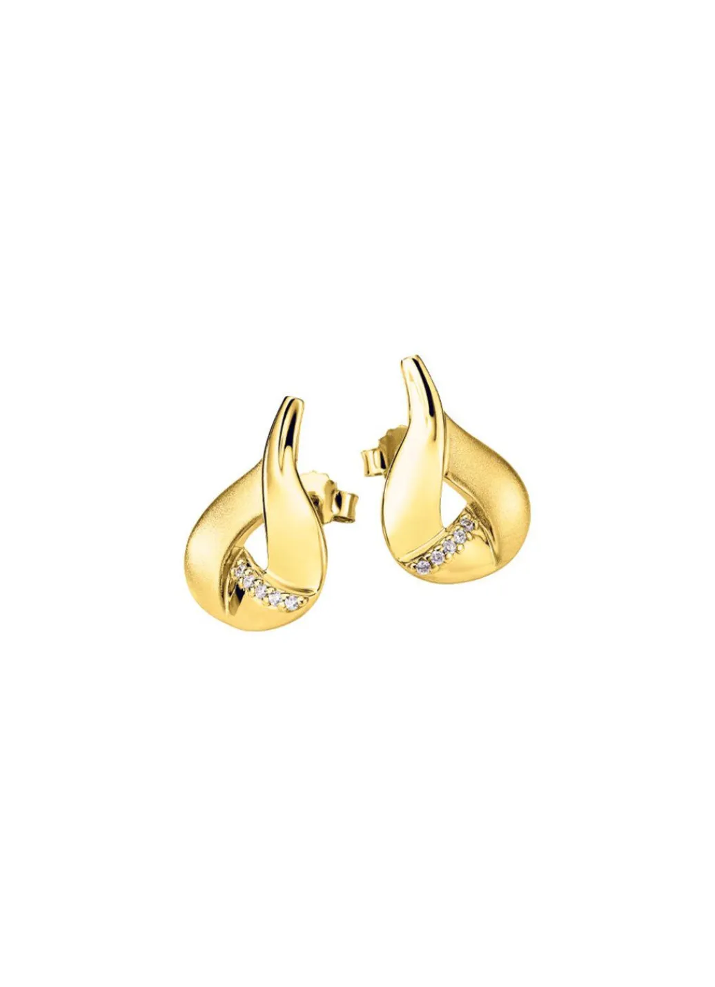 Online Vergoldete Ohrstecker mit Zirkonia Damen Ohrschmuck