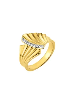 New Vergoldeter Damenring mit Diamanten Damen Ringe