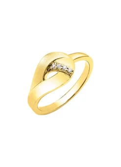 New Vergoldeter Damenring mit Zirkonia - Damen Ringe