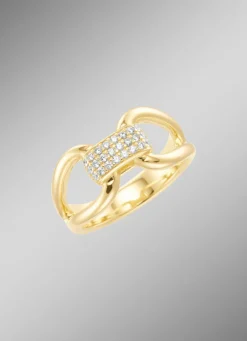 Hot Vergoldeter Damenring mit Zirkonia Damen Ringe
