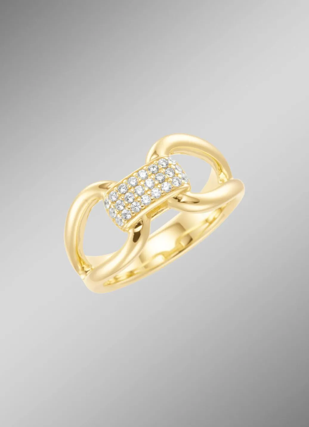 Hot Vergoldeter Damenring mit Zirkonia Damen Ringe