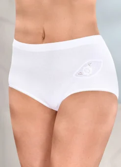 Online Viererpack Nina von C. Slips mit Batistmotiv Damen Slips