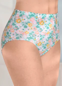 Online Viererpack Slips mit buntem Floraldessin Damen Slips