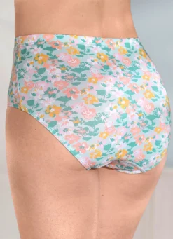 Online Viererpack Slips mit buntem Floraldessin Damen Slips