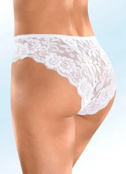Discount Viererpack Slips mit Elastikspitze Damen Slips