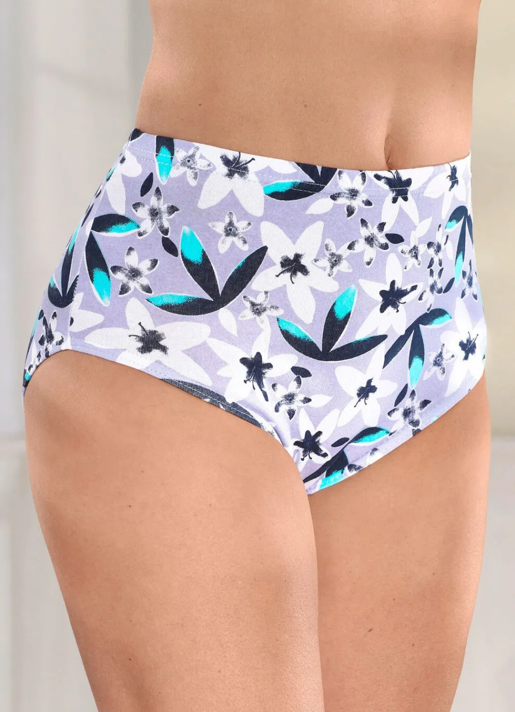 Best Viererpack Slips mit Floraldruck Damen Slips