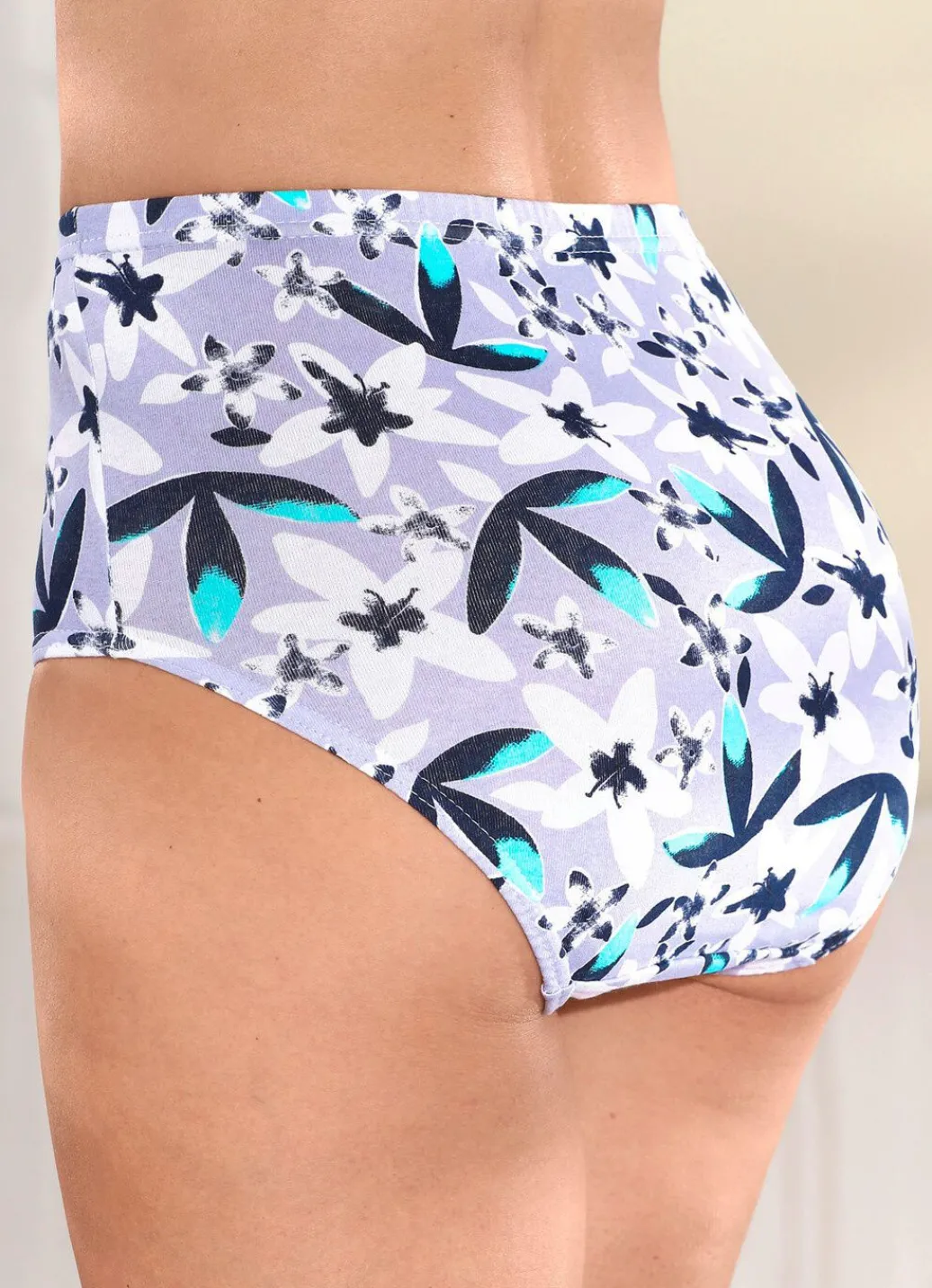 Best Viererpack Slips mit Floraldruck Damen Slips