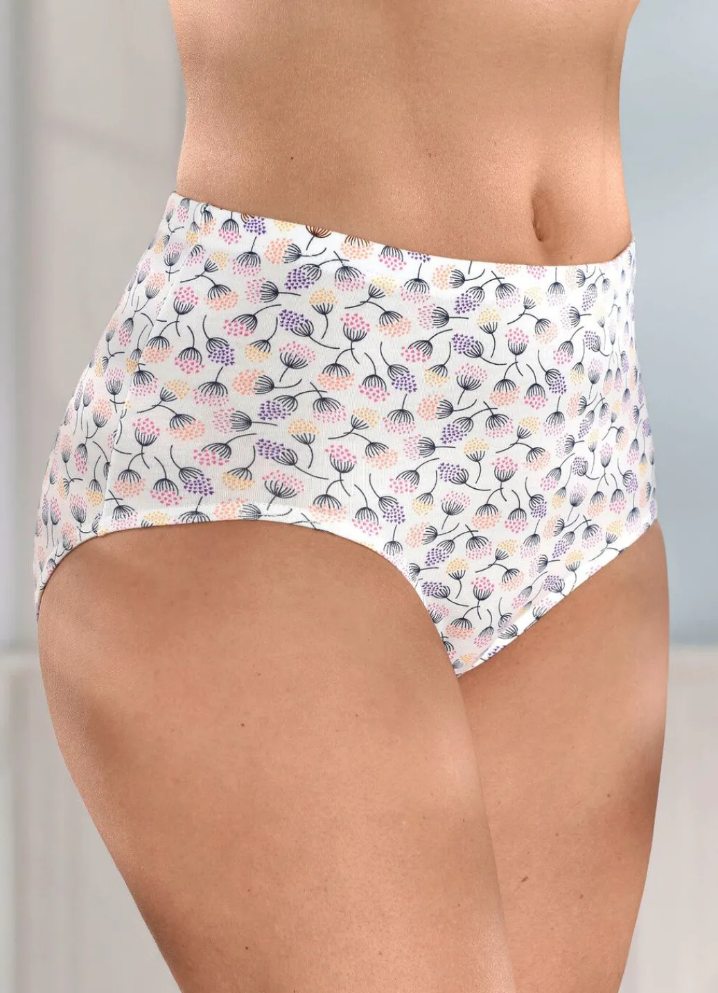 New Viererpack Slips mit Gummizug im Bund Damen Slips