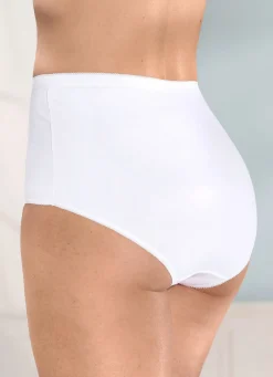 Sale Viererpack Slips mit kleinem Strassherz im Vorderteil Damen Slips