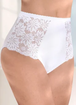Hot Viererpack Slipsmit floraler Elastikspitze Damen Slips