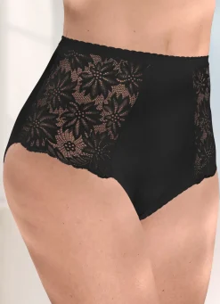 Hot Viererpack Slipsmit floraler Elastikspitze Damen Slips