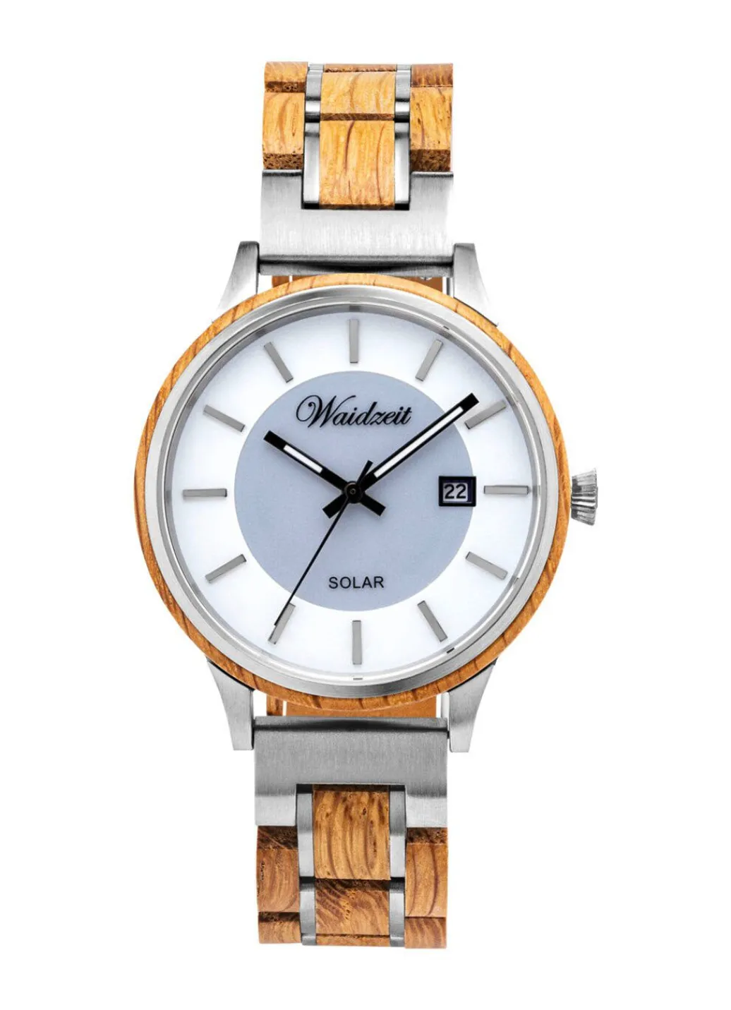 Best Waidzeit Solar-Herrenuhr SLB02W Herren Funkuhren
