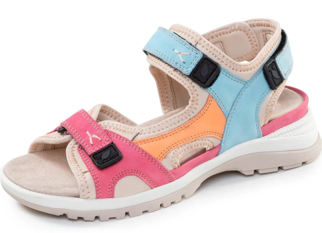 New Waldläufer, bequeme Damen-Sandalen, Weite H, mit herausnehmbarem Fußbett Damen Sandalen