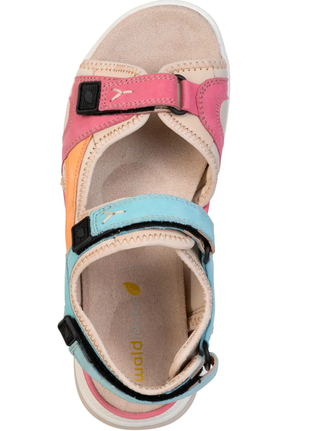 New Waldläufer, bequeme Damen-Sandalen, Weite H, mit herausnehmbarem Fußbett Damen Sandalen