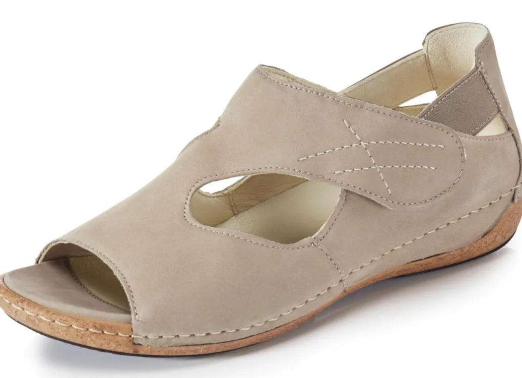 Hot Waldläufer, bequeme Damen-alen, Weite H, mit herausnehmbarem Fußbett Damen Sandalen