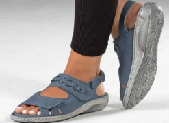 Clearance Waldläufer, bequeme Damen-Sandalen, Weite G, mit herausnehmbarem Fußbett Damen Sandalen
