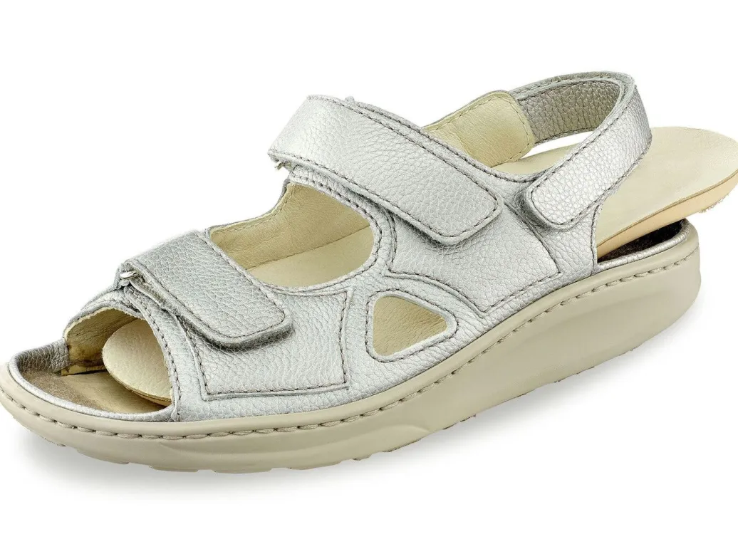 Outlet Waldläufer, bequeme Damen-Sandalen, Weite H, mit herausnehmbarem Fußbett Damen Sneaker & Sportschuhe|Sandalen
