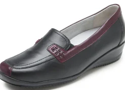 New Waldläufer, bequeme Damen-Slipper, Weite H, mit herausnehmbarem Fußbett Damen Slipper