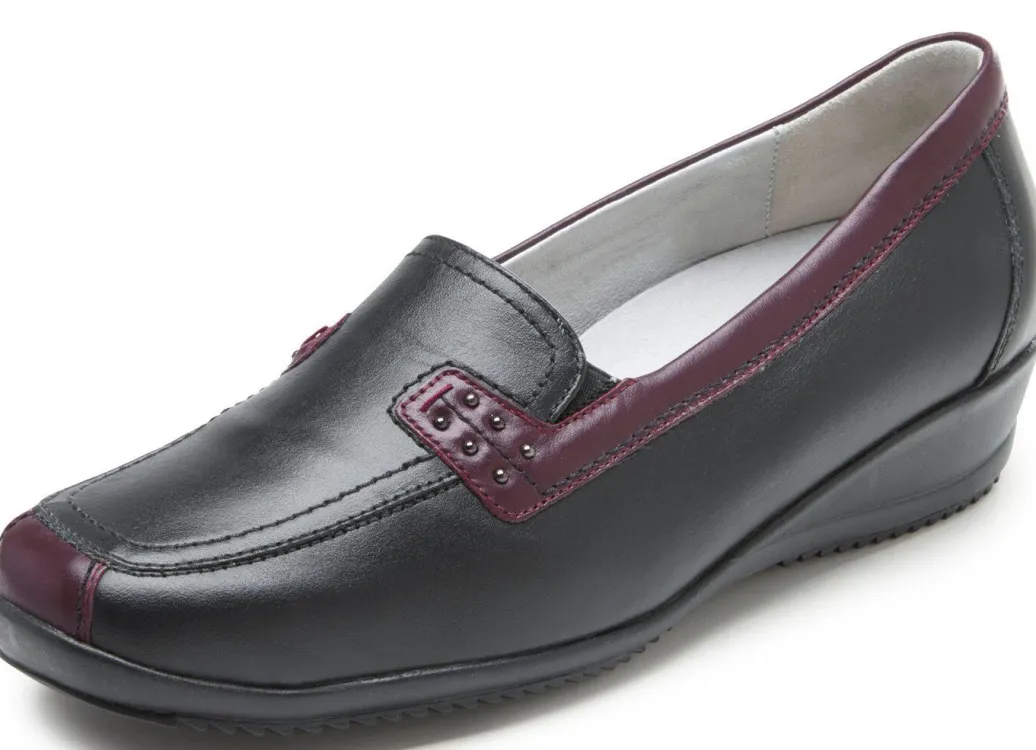 New Waldläufer, bequeme Damen-Slipper, Weite H, mit herausnehmbarem Fußbett Damen Slipper