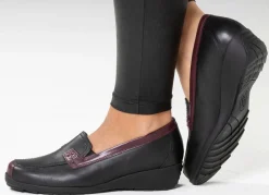 New Waldläufer, bequeme Damen-Slipper, Weite H, mit herausnehmbarem Fußbett Damen Slipper