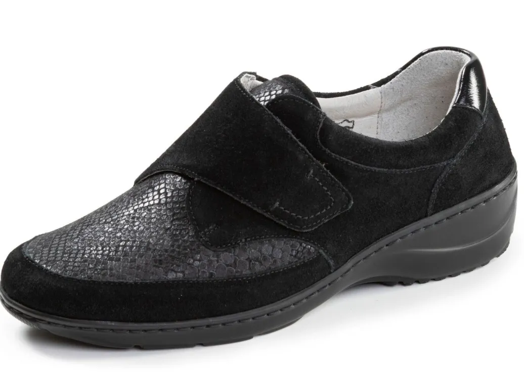 Outlet Waldläufer, bequeme Damen-Slipper, Weite K, mit herausnehmbarem Fußbett Damen Slipper
