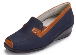 Discount Waldläufer, bequeme Damen-Slipper, Weite H, mit herausnehmbarem Fußbett Damen Slipper