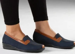 Discount Waldläufer, bequeme Damen-Slipper, Weite H, mit herausnehmbarem Fußbett Damen Slipper