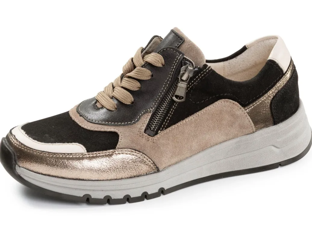 Outlet Waldläufer, bequeme Damen-Sneaker, Weite H, mit herausnehmbarem Fußbett Damen Sneaker & Sportschuhe|Schnürschuhe