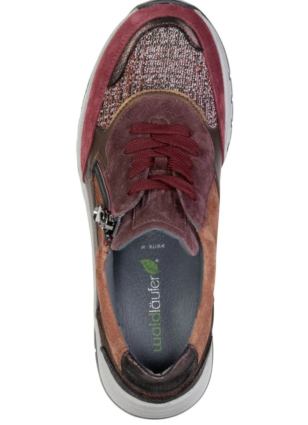 Outlet Waldläufer, bequeme Damen-Sneaker, Weite H, mit herausnehmbarem Fußbett Damen Sneaker & Sportschuhe|Schnürschuhe