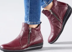 Outlet Waldläufer, bequeme Damen-Stiefeletten, Weite H, aus Hirschleder Damen Stiefel & Stiefeletten