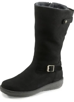 Best Waldläufer, gefütterte Damen-Stiefel, Winterschuhe, Weite H, mit Lammfell Damen Winterschuhe|Stiefel & Stiefeletten