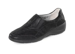 Hot Waldläufer, komfortable Damen-Slipper, Weite K, mit herausnehmbarem Fußbett Damen Slipper