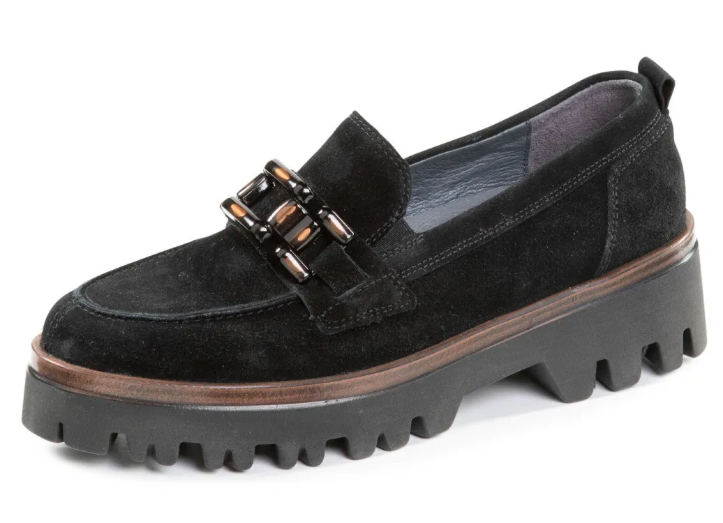 Outlet Waldläufer Loafer aus Veloursleder Damen Slipper