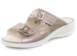 Discount Waldläufer Pantolette mit Metallschmuck mit Glitzersteinchen Damen Pantoletten