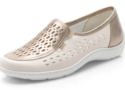 Waldläufer, sommerliche Damen-Slipper, Weite H, mit herausnehmbarem Fußbett Damen Slipper