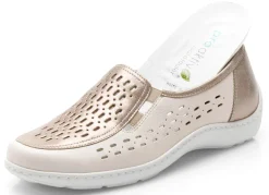 Waldläufer, sommerliche Damen-Slipper, Weite H, mit herausnehmbarem Fußbett Damen Slipper